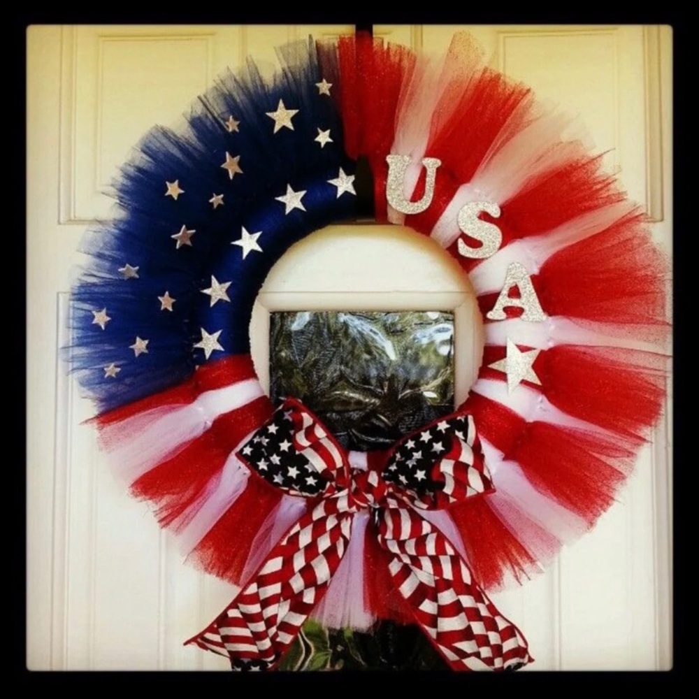 Memorial Day or 4th of July door wreaths
